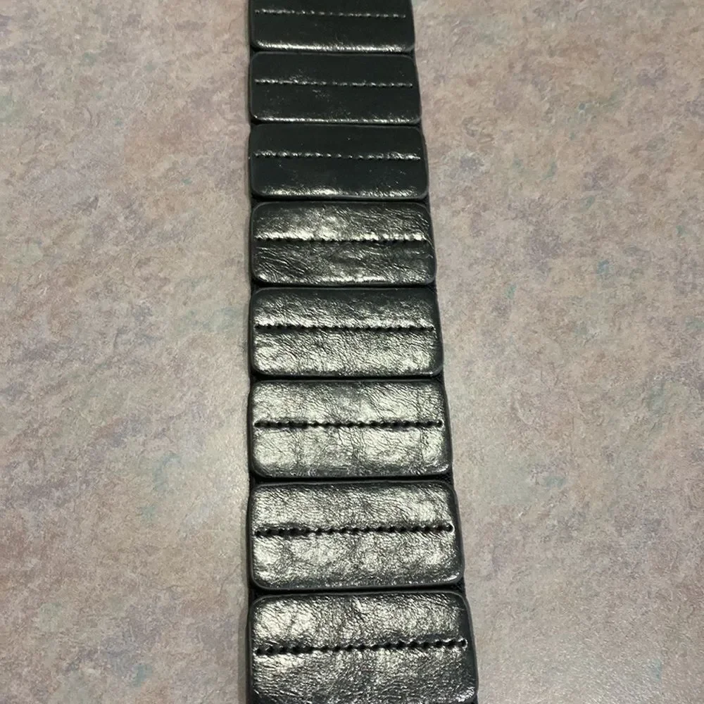 N/A black leather